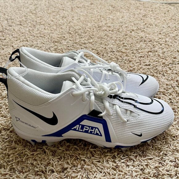 Nike Men's Alpha Menace 3 Shark Mid Football Cleats CV0582-101, Size 12 (New) - Picture 3 of 9